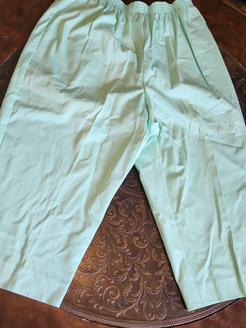 Alfred Dunner Mint Green Pull-On Capris Sz 14